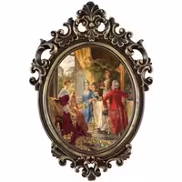 تابلو آینه ای پلی رزین مدل WEAVING GARLANDS کد PH-70016