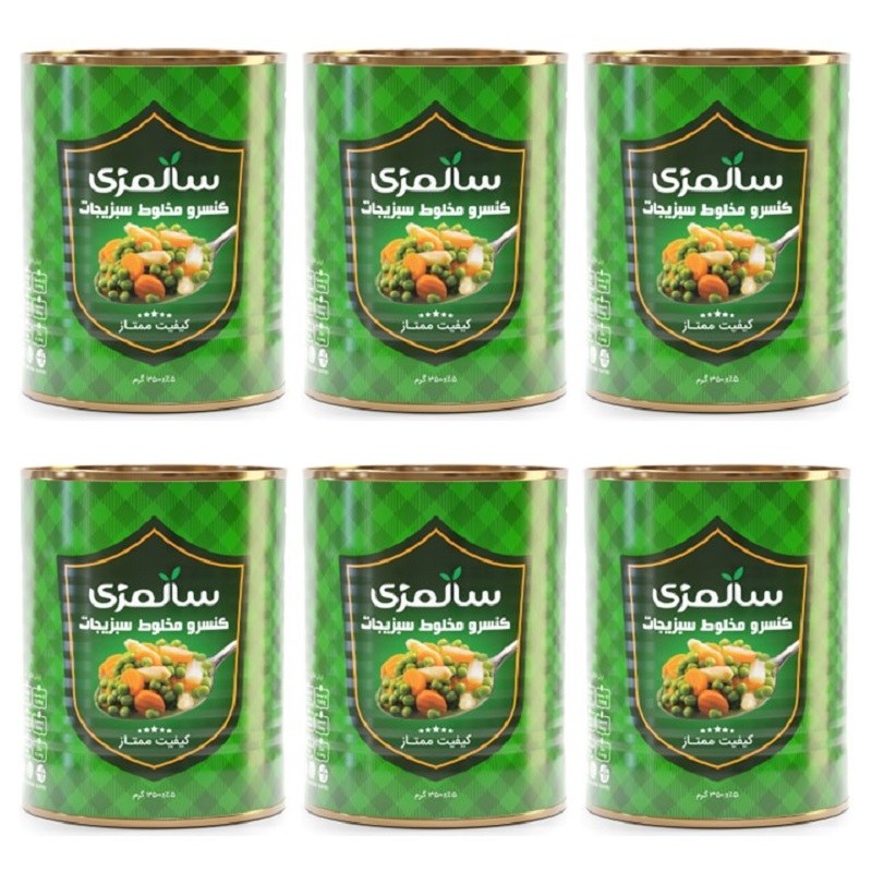 کنسرو سبزیجات سالمزی 350 گرم - بسته 6 عددی