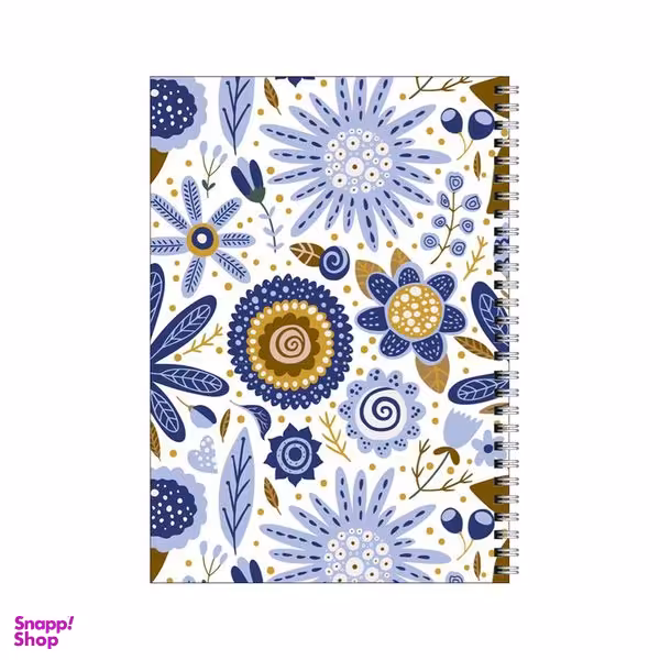 دفتر مشق 80 برگ بامبیلیپ طرح گل با تم آبی کد 9177367