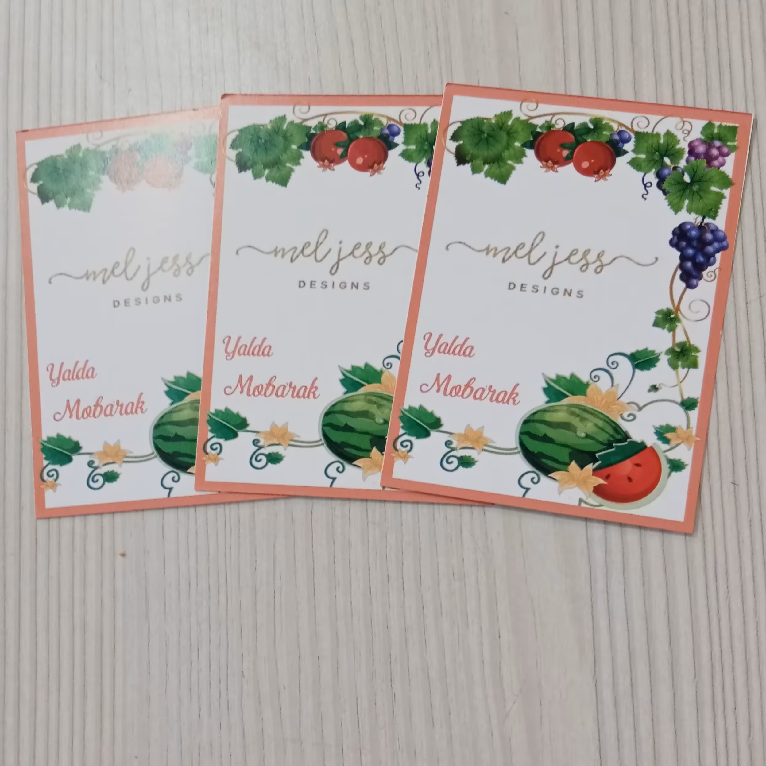 کارت گیفت طرح هندوانه (شماره 3) بسته 50عددی