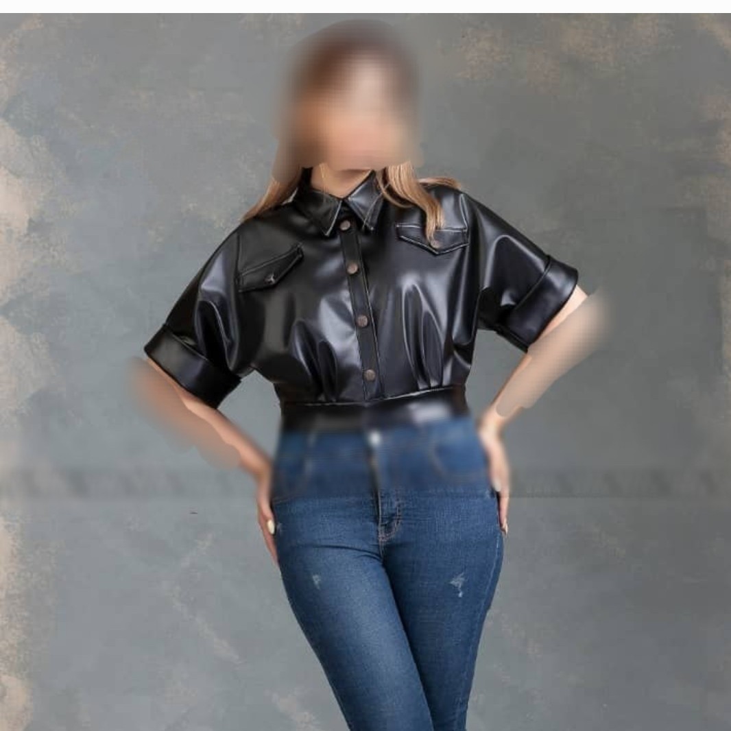 نیم تنه مجلسی چرم دوجیب