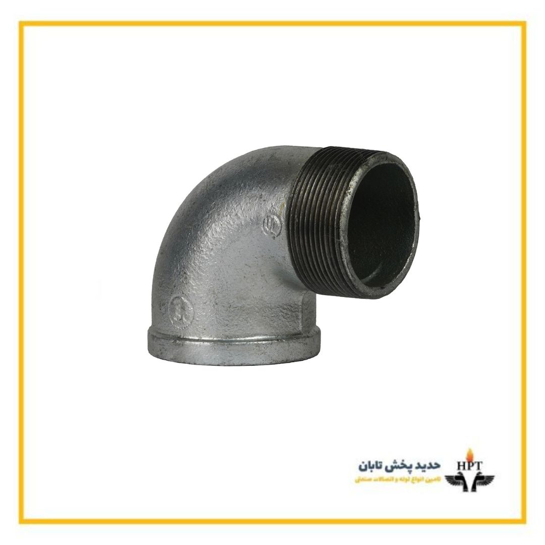 زانو چپقی 90 درجه گالوانیزه k