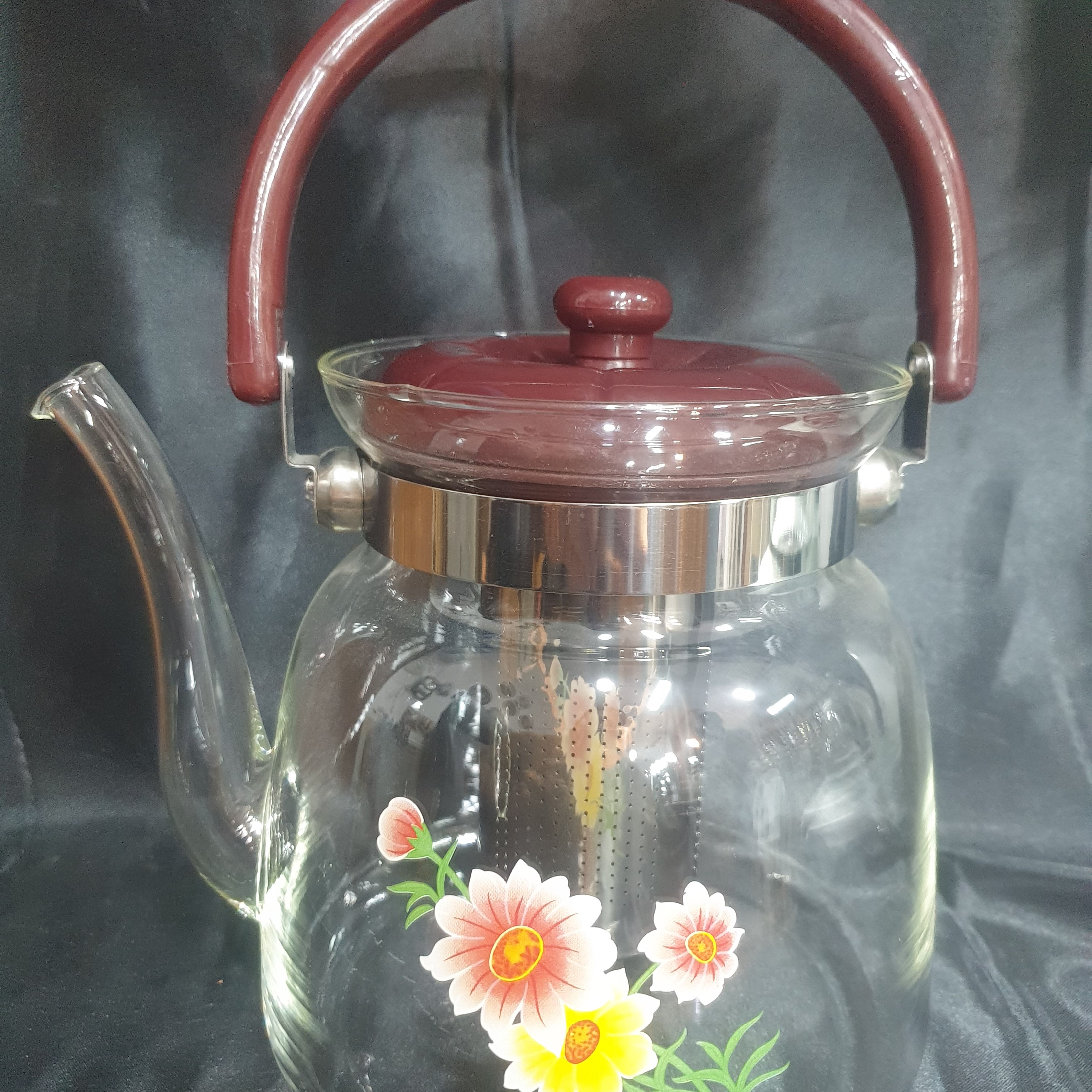 کتری 2200 کتری پیرکس شعله مستقیم صافی استیل   سایز 2لیترو200سی سی به عبارت ساده تر 12لیوان 