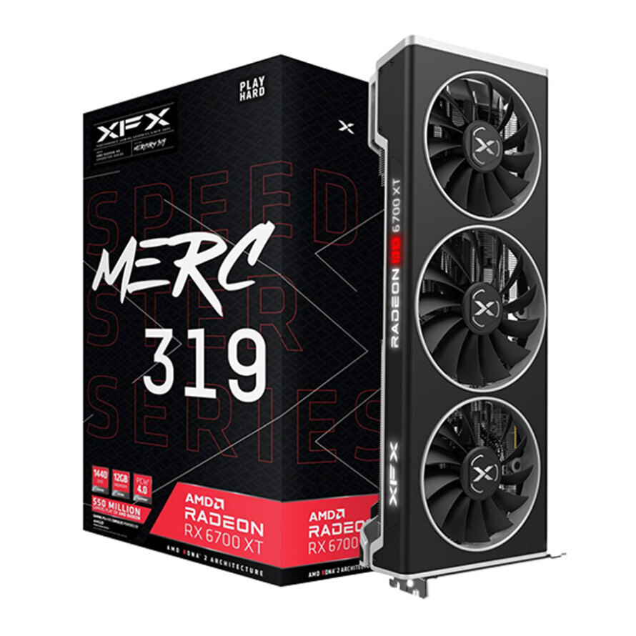 کارت گرافیک ایکس اف ایکس Speedster MERC 319 RX 6700 XT Black 12GB