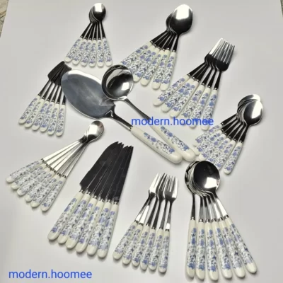 قاشق و چنگال دسته سرامیک