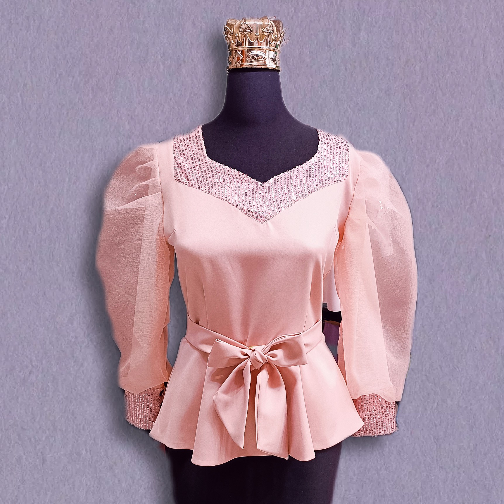 شومیز کتی پولکی(3رنگ) 4سایز 