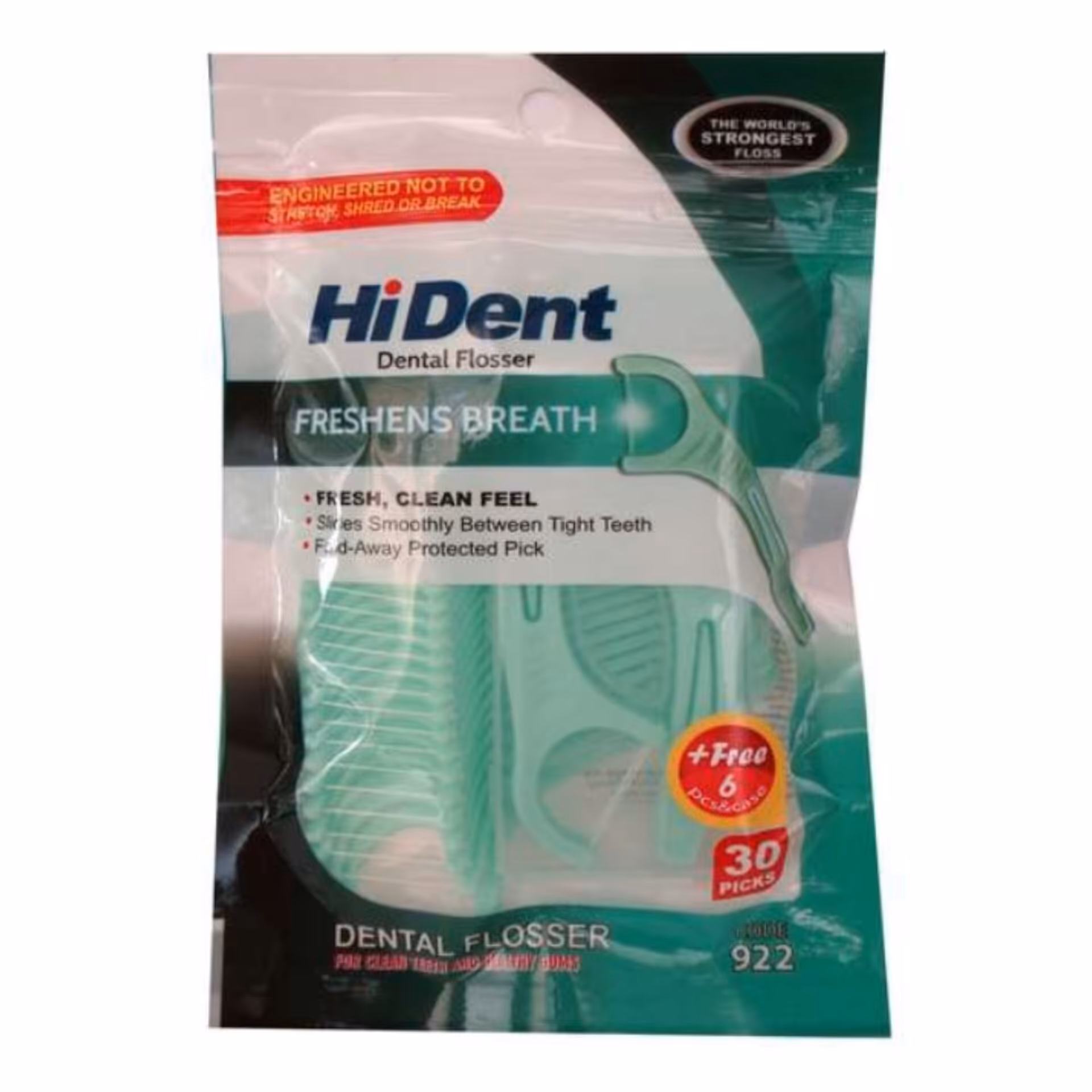 نخ دندان کمانی های دنت مدل 922 بسته 36 عددی نخ دندان هایدنت کمانی دسته دار همراه خلال دندان دارای کیس 6 عددی  خانه سلام