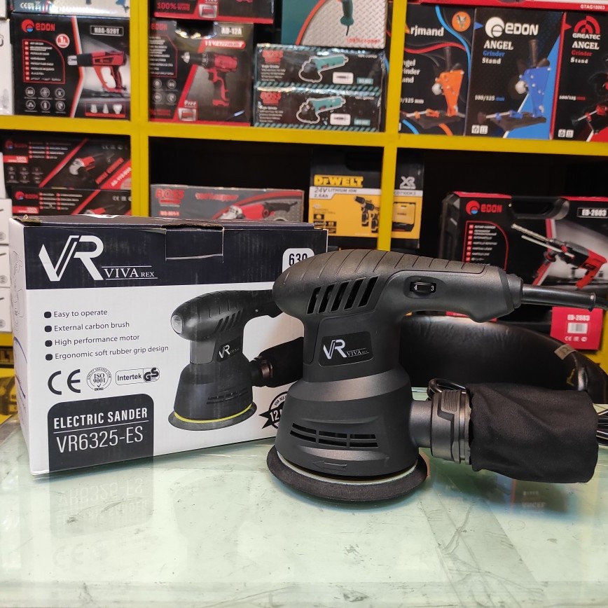 سنباده لرزان گرد چرخشی اوربیتال 630 وات دیمردار ویوارکس VR6325ES