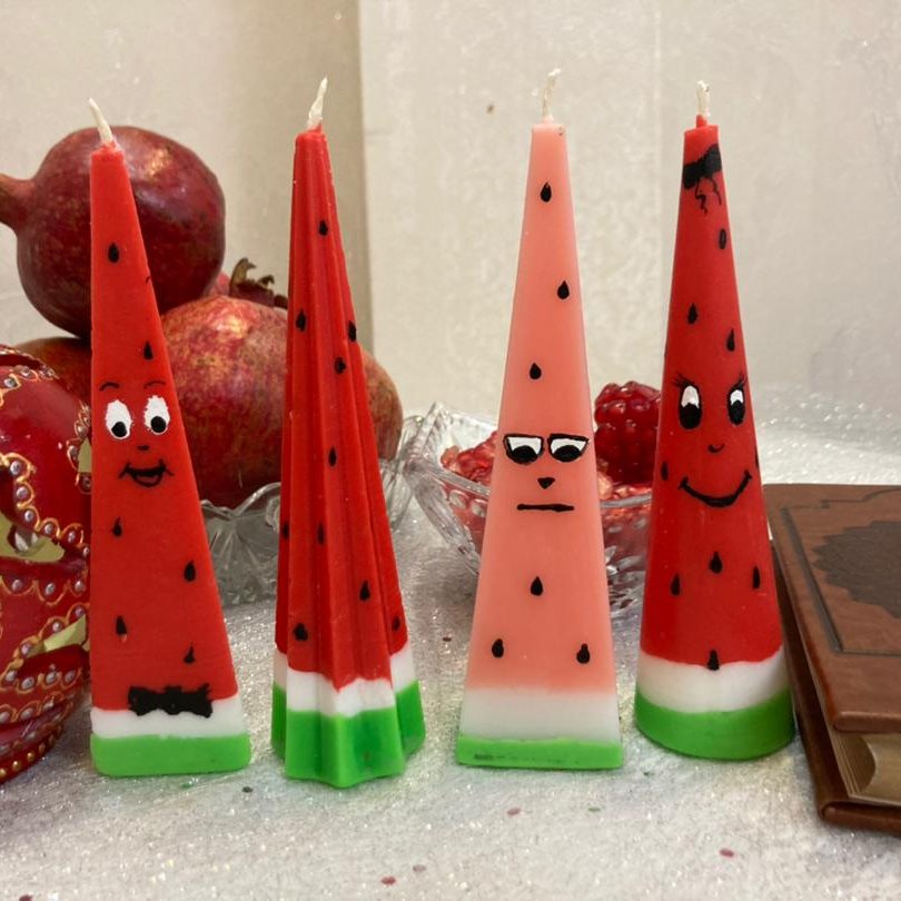 شمع یلدایی مخروطی بلنده