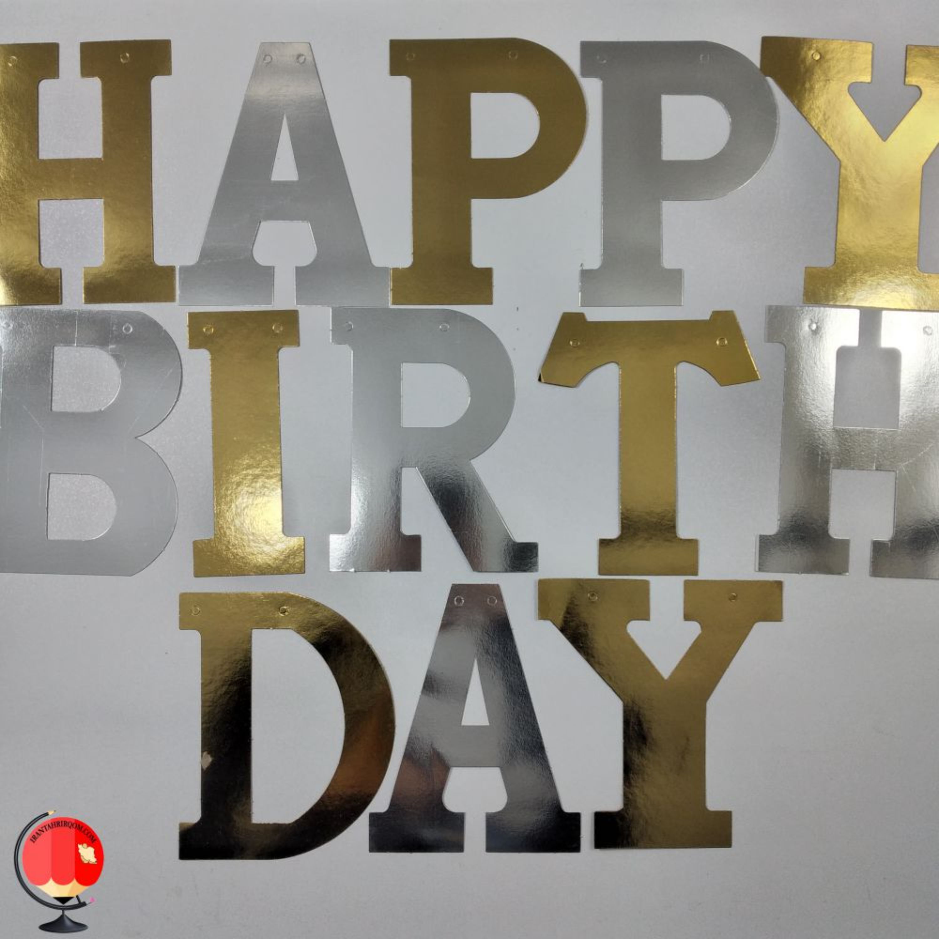 ریسه تولد HAPPY BIRTHDAY طلایی نقره ای