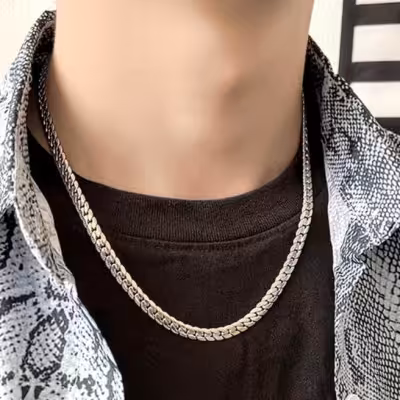 زنجیر مردانه کارتیر فشرده ماری استیل