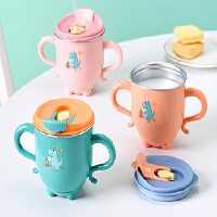 لیوان نی دار و دسته دار داخل استیل حجم 200 میلی لیتر  baby