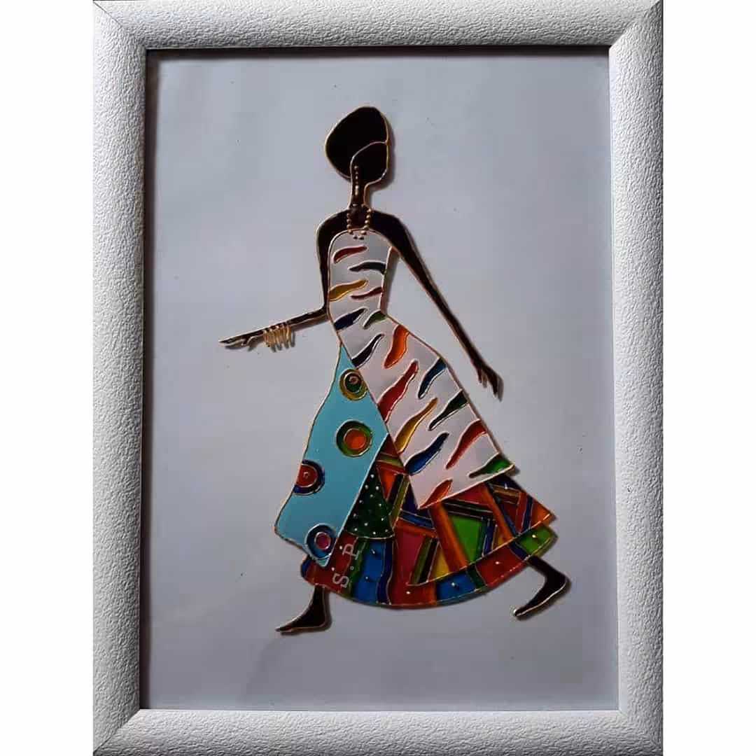 تابلوی نقاشی ویترای طرح دختر آفریقایی