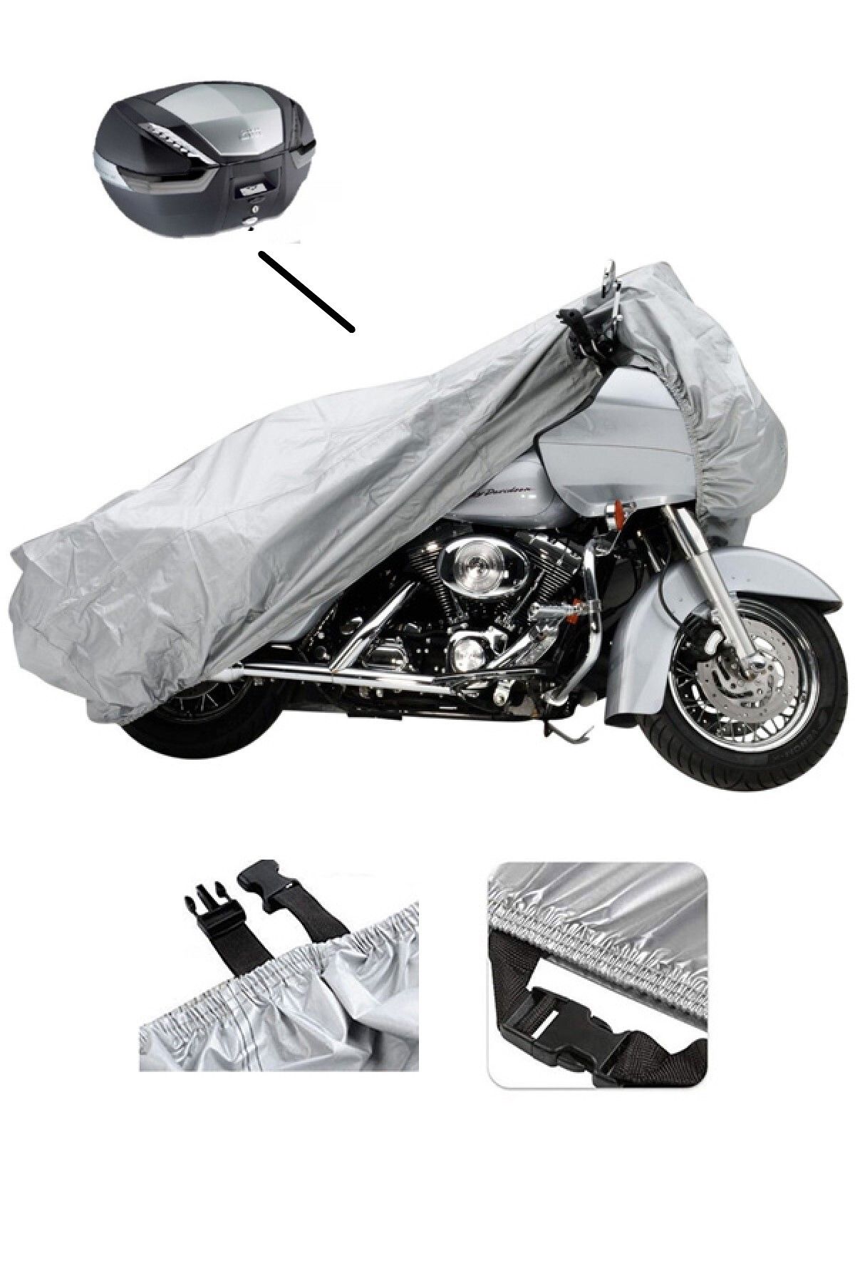 چادر موتورسیکلت خاکستری HONDA ACTAVA 110 MOTORCYCLE MOTORCET TARKET سازگار AutoBOD