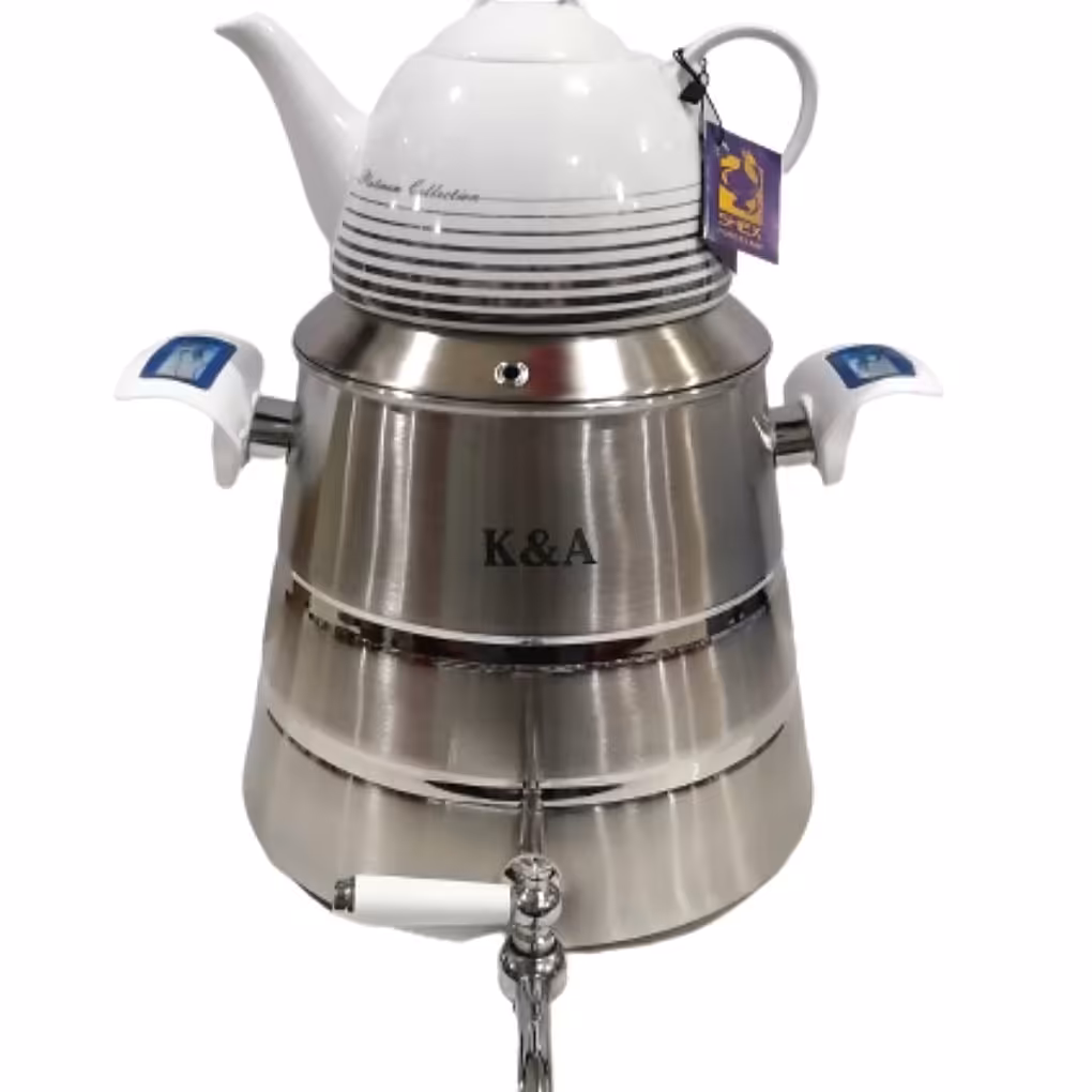 کتری و قوری شیردار استیل کی اند تی 