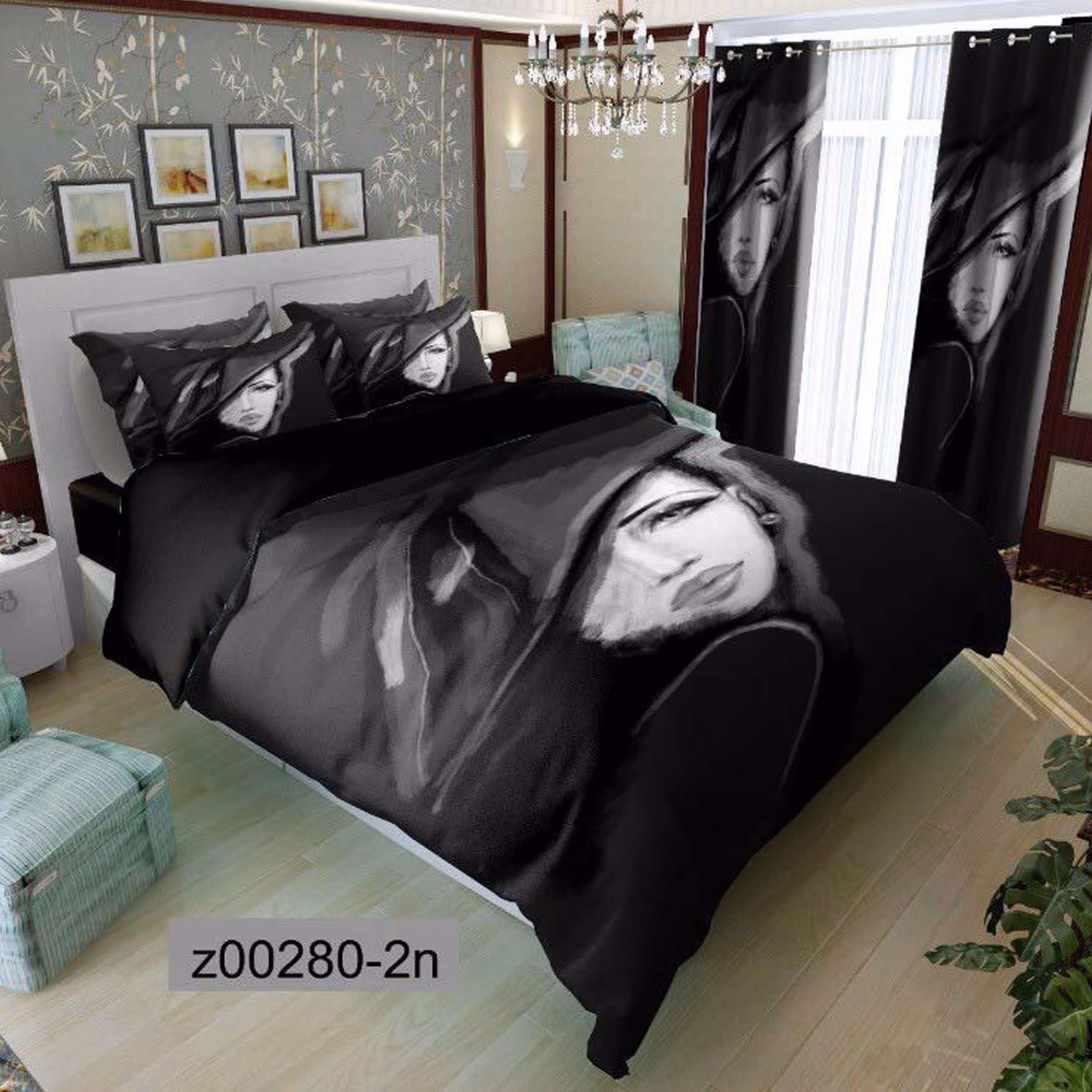 سرویس روتختی 2 نفره تنسل چاپی برندترک لند(Turk Land) z 280