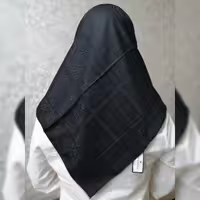 روسری ساتن مشکی سایز 90 برند والنتینا