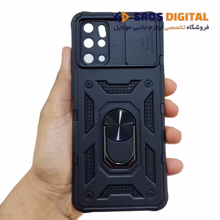 قاب ضد ضربه گوشی S20 Plus 5G محافظ لنز دار کشویی تاندربولت - آبی کاربنی