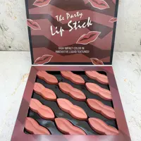 پک کادویی  جعبه دار 12تایی رژلب جامد طرح لب 
