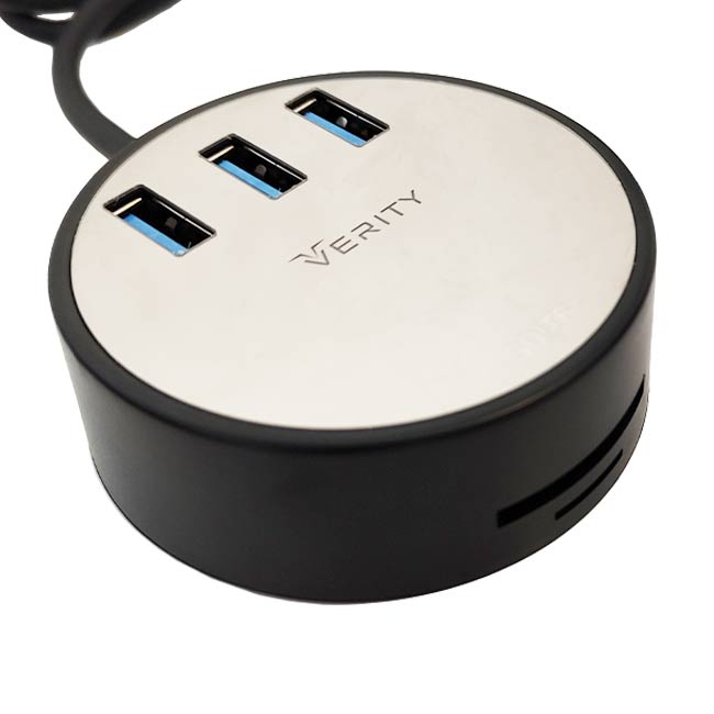 هاب 3 پورت USB30 و رم ریدر وریتی مدل H404