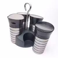 جا ادویه 4 تایی طرح استیل Bazen