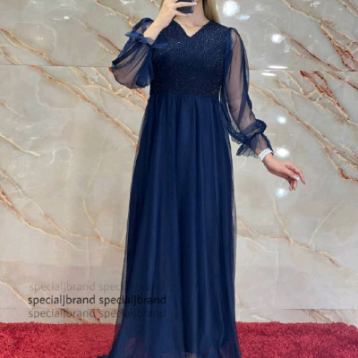 پیراهن مهمانی زنانه لمه بارکدی و تور مدل تانیا