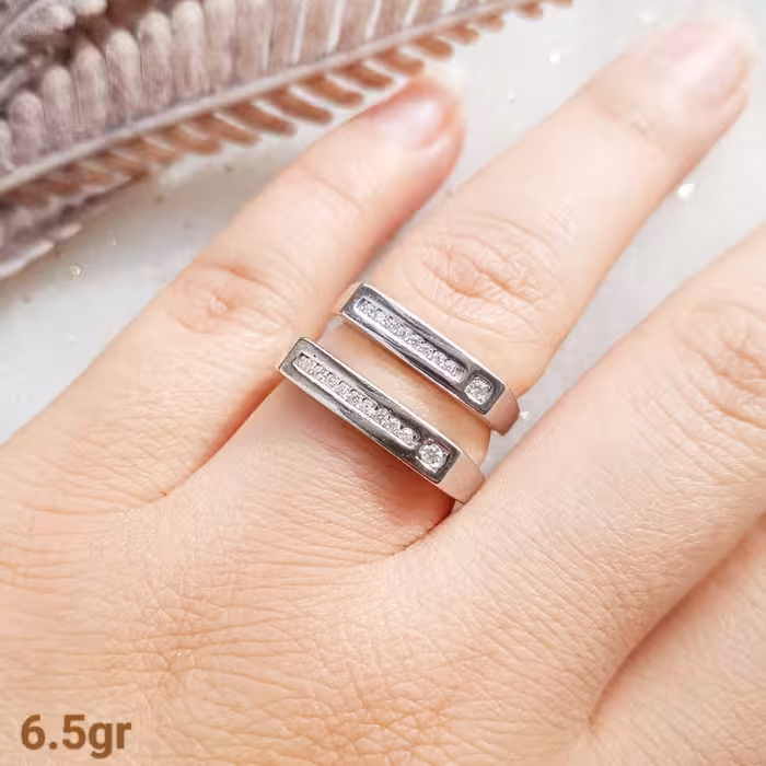 حلقه ست نقره کد S-10045-7