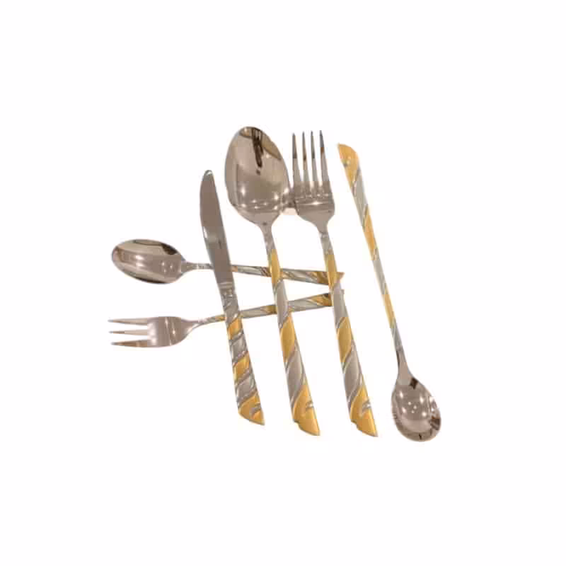 سرویس قاشق چنگال 120 تکه 24 نفره یونیک اصل آهنربانگیر کد 306