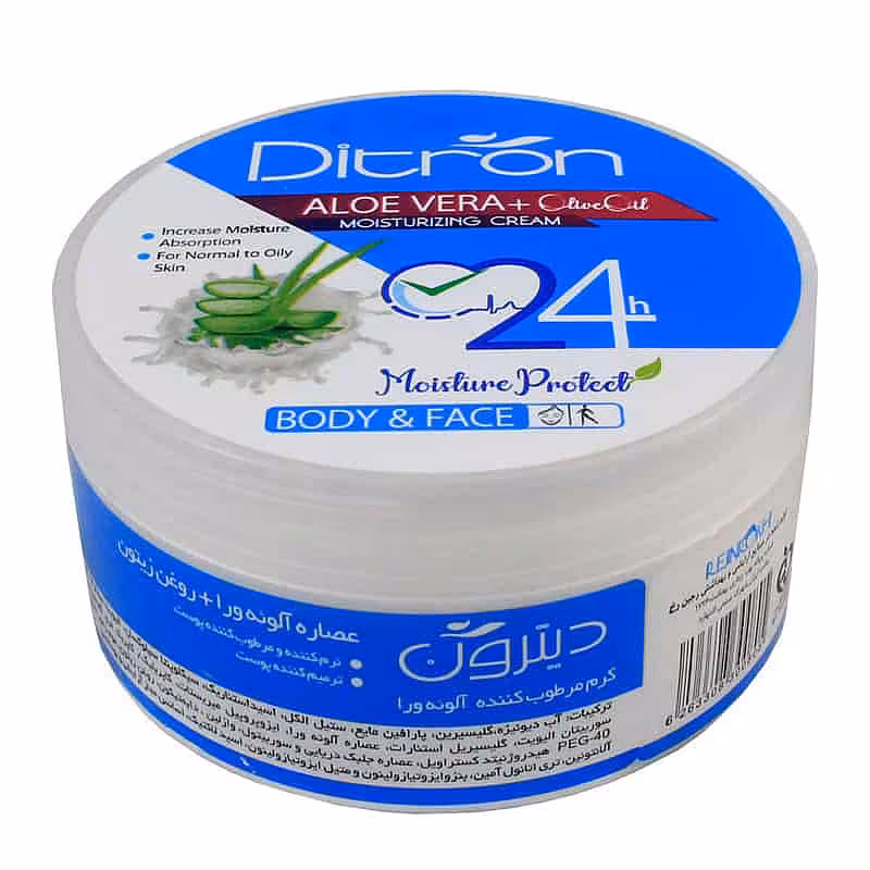 قیمت خرید اینترنتی کرم مرطوب کننده ی حاوی عصاره آلوئه ورا دیترون 200 میلی لیتر | فارموکسین