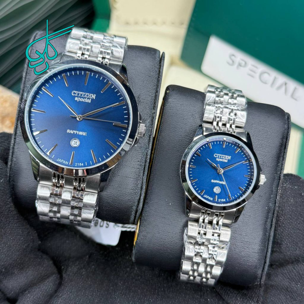 خرید ست ساعت زنانه و مردانه سیتیزن اسپشیال کلاسیک موتور ژاپن کیفیت عالی استیل 316 رنگ ثابت ضدحساسیت کد 2116888 - ردگل
