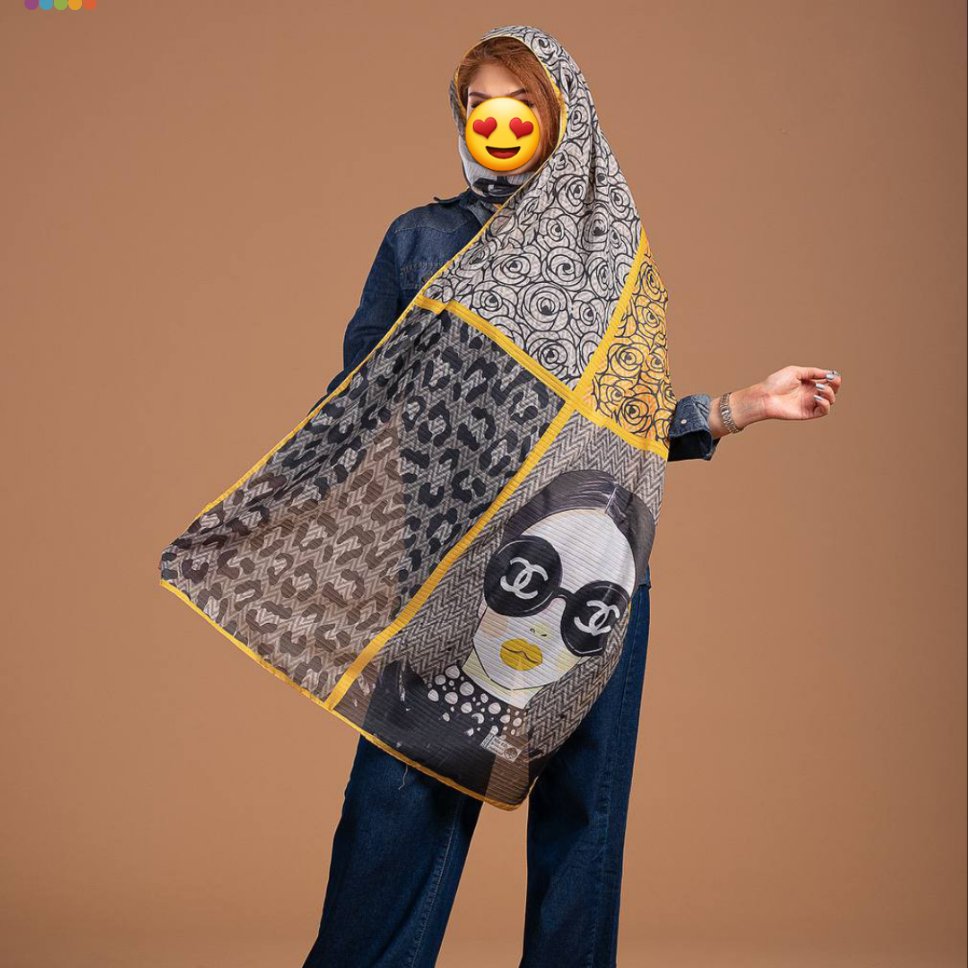 شال نخی طرح چهره