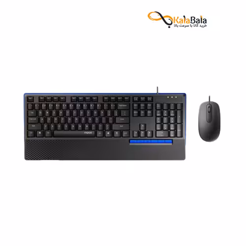 خرید ست صفحه کلید و ماوس باسیم رپو مدل NX2000 – با حروف حک شده فارسی