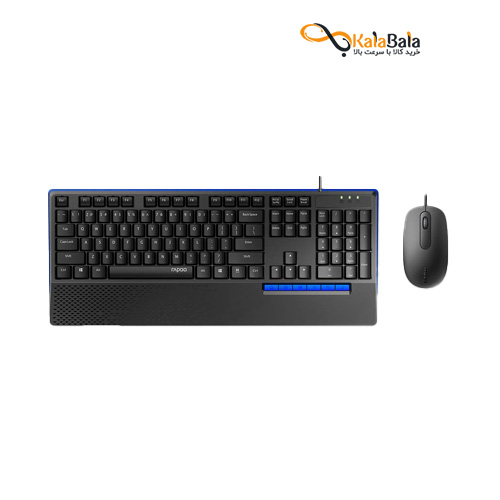 خرید ست صفحه کلید و ماوس باسیم رپو مدل NX2000 – با حروف حک شده فارسی