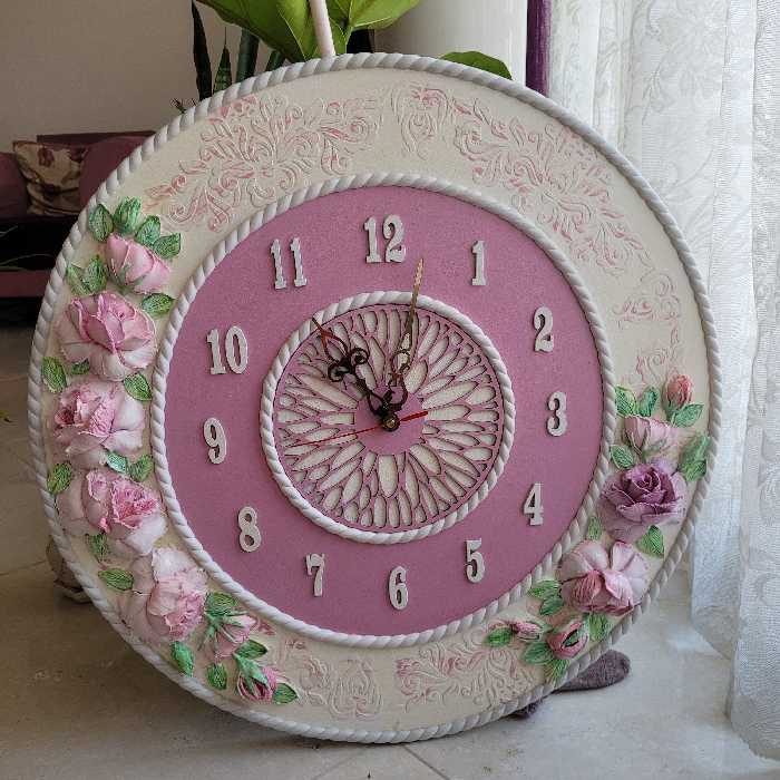 ساعت دیواری لوکس قطر 60جدید با موتور ارامگرد با ضمانت  قیمت برای قطر 60