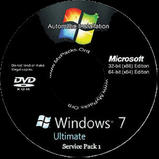 دیسک اوریجینال نقره ای  DVD  Windows 7 Ultimate SP1