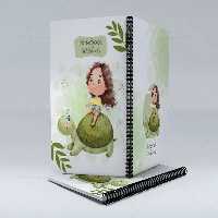 طرح لایه باز جلد دفتر فانتزی دخترانه | گرافیک با طعم تربچه