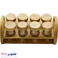 ست ادویه یونیک چوبی 8 عددی مدل UN-6139 - صنوبرکالا