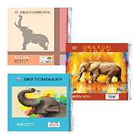 دفتر نقاشی فیلی با کاغذمومی