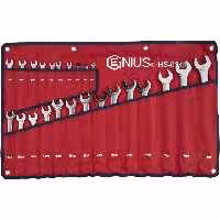 مجموعه 24 عددی آچار یک سر تخت یک سر رینگی جنیوس مدل HS-024M