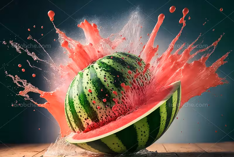 عکس اسپلش هندوانه | گرافیک با طعم تربچه