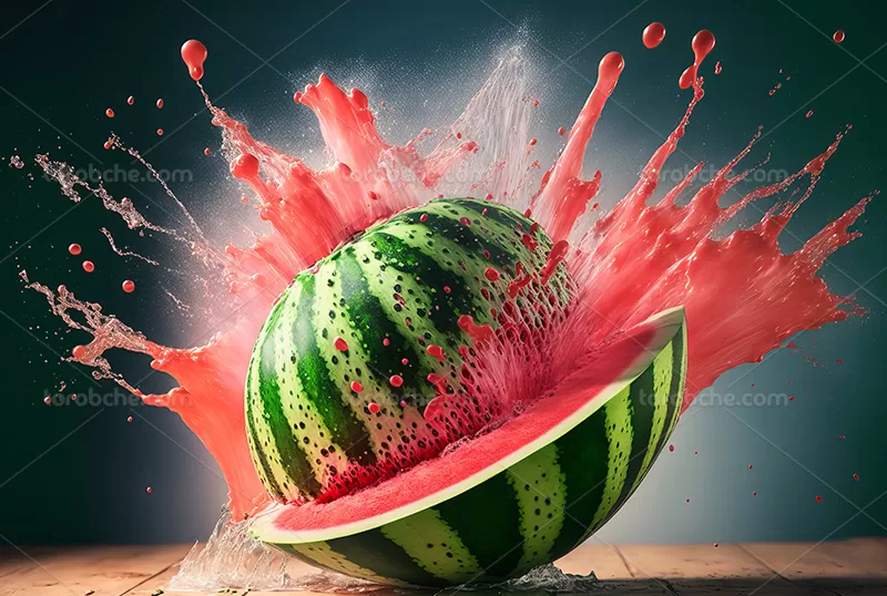 عکس اسپلش هندوانه | گرافیک با طعم تربچه