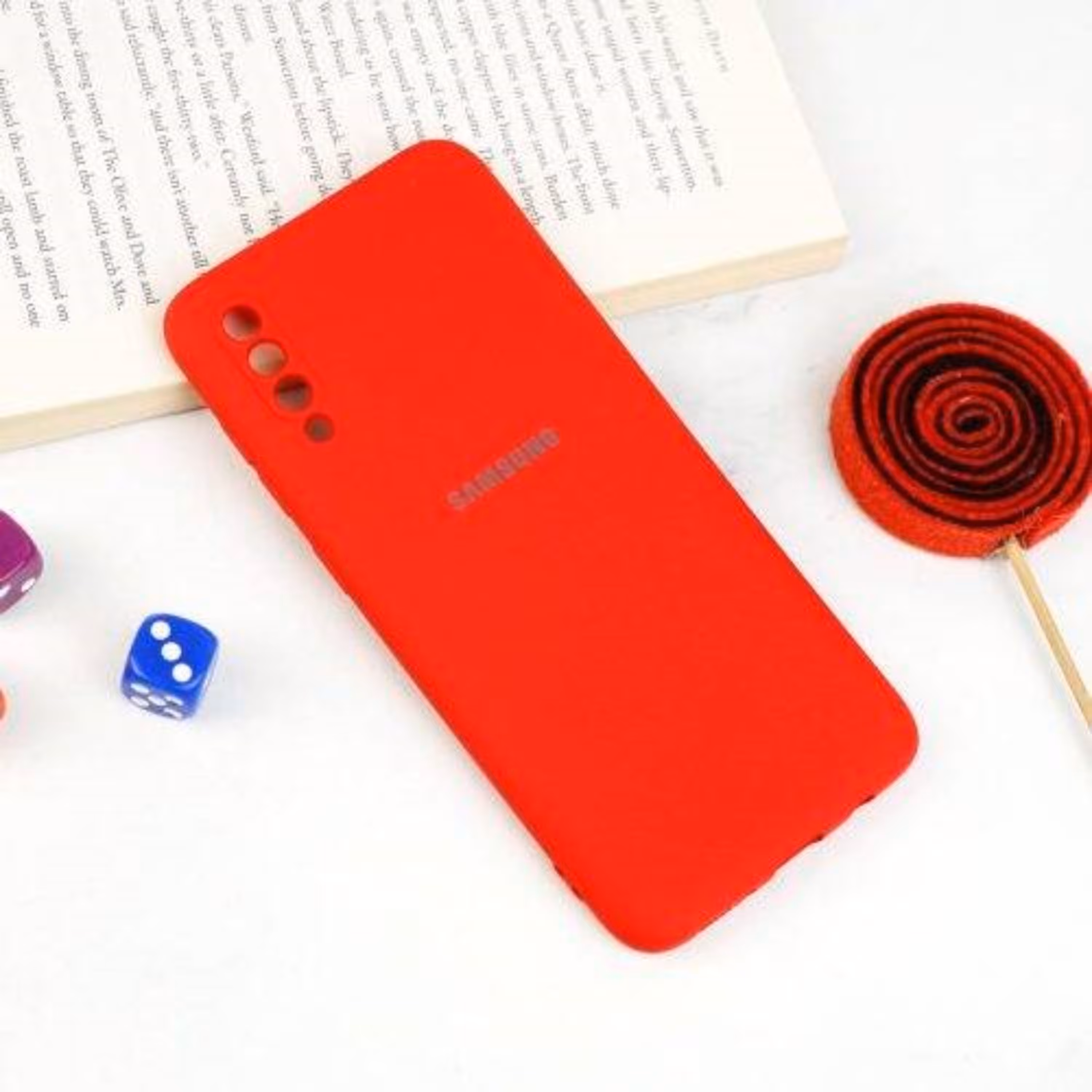 قاب محافظ لنزدار سیلیکونی Highcopy سامسونگ A70  A70s  رنگ قرمز