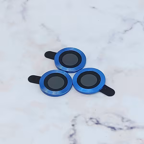 محافظ لنز دوربین مدل رینگی فلزی مناسب برای گوشی موبایل Iphone 11 Pro - آبی