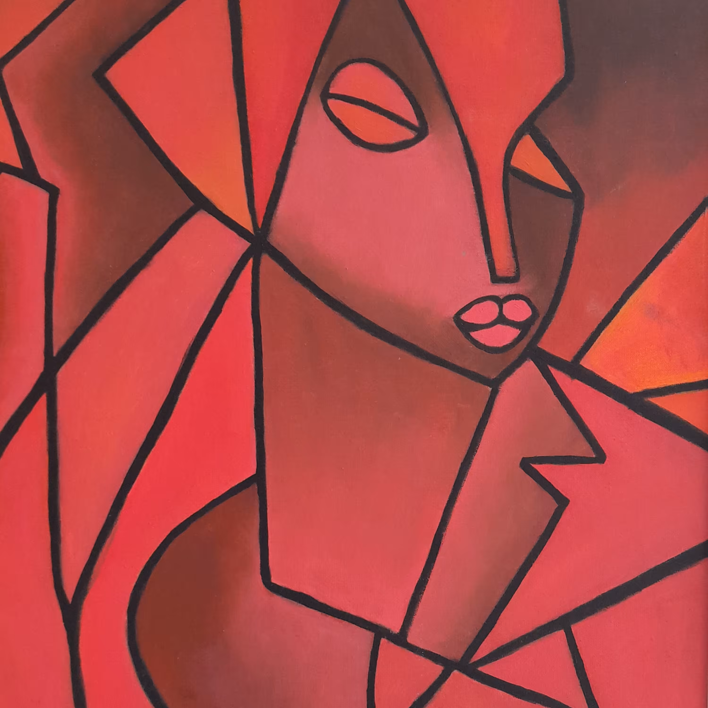 تابلو نقاشی رنگ روغن کوبیسم