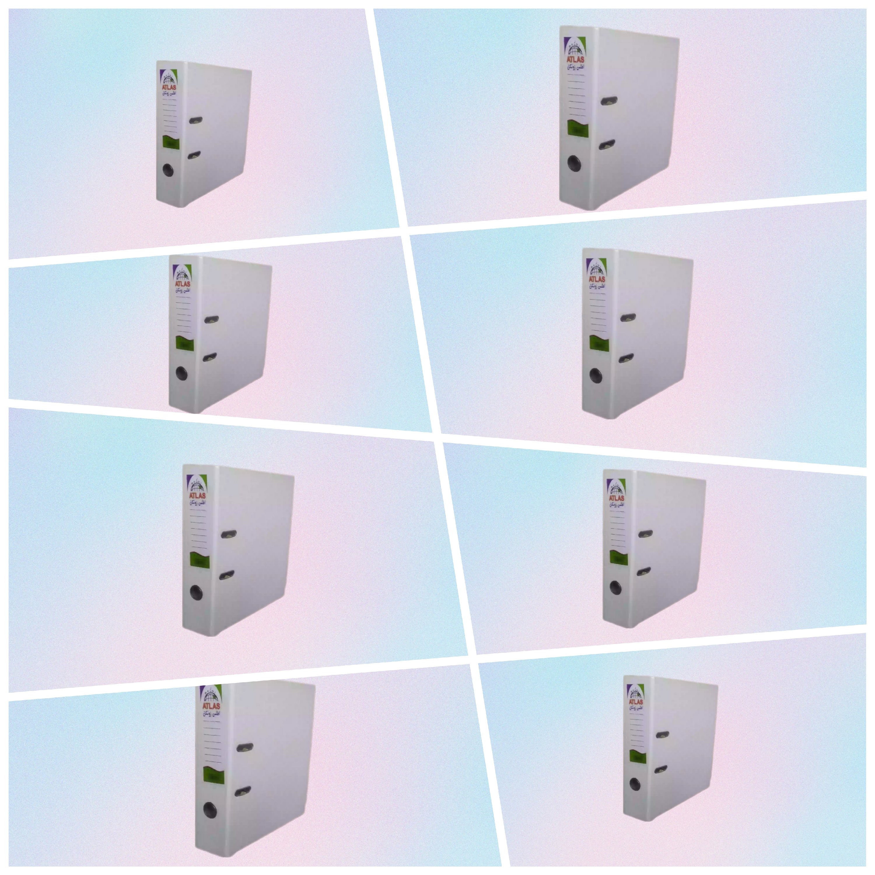 زونکن A4 سلفونی لبه فلزی تیگل دار  سفید( بسته 8 عددی)