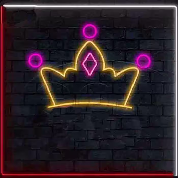 تابلو نئون طرح تاج-کد 114