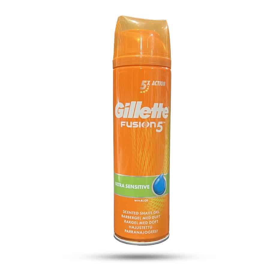 ژل اصلاح ژیلت Gillette مدل FUSION 5 مخصوص پوست حساس 200 میل