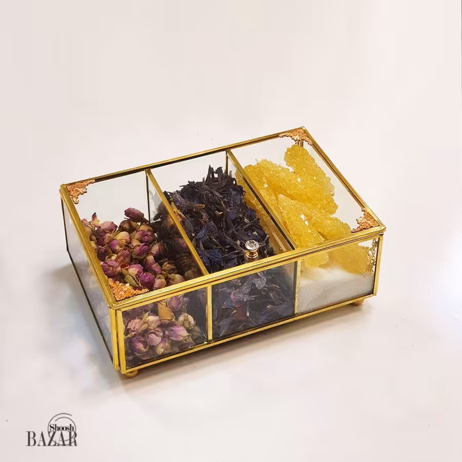 جعبه شیشه ای 3 خانه کد 201435