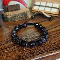 دستبند سنگ آمتیست تیره 