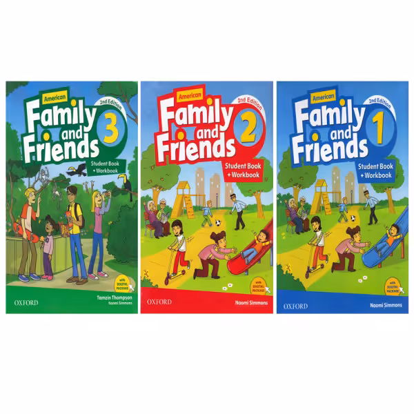کتاب American Family And Friends اثر Tamzin Thompson and Naomi Simmons انتشارات زبان مهر سه جلدی 